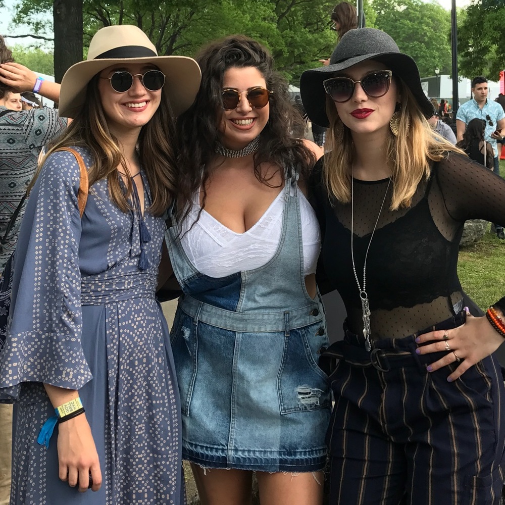 Patchwork Blues Mini Overall Dress - image 5